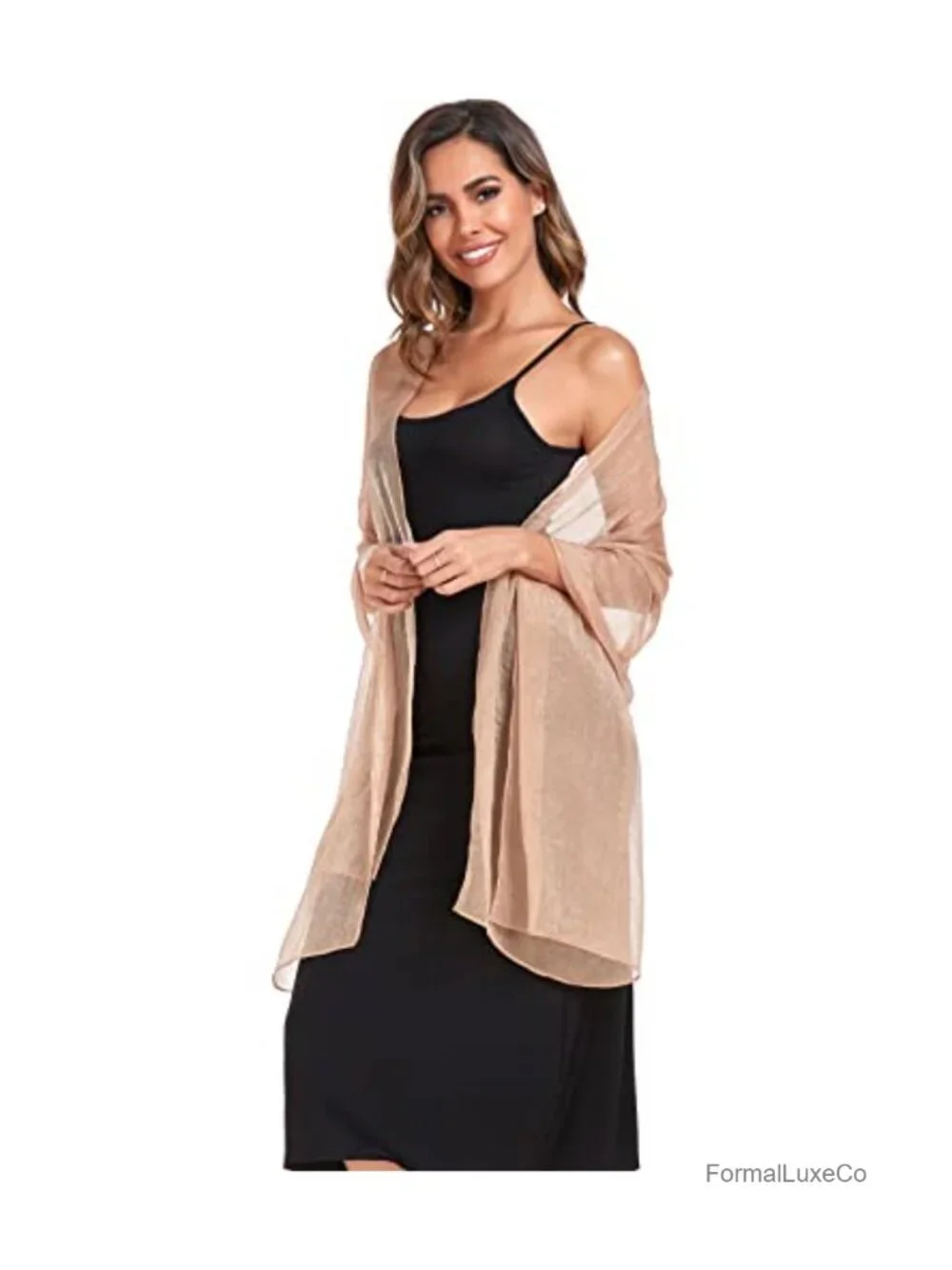 Silk Crepe Shawl Wrap Lightweight Sheer Scarf Evening Wedding Party